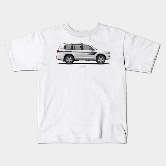 Land Cruiser 200 GX-R Heritage Edition - White (AE-Spec) Kids T-Shirt by ARVwerks